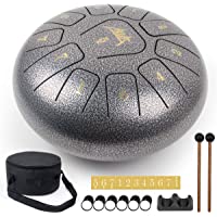 AKLOT Tambor de lengüeta- 10 pulgadas Tambor de la Lengua- 11 notas C Chiave instrumento de percusión Tambores de…